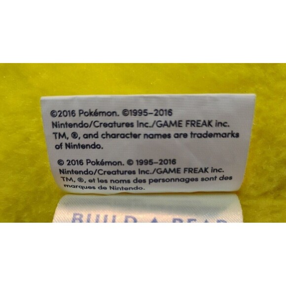 Nintendo Pokemon Build A Bear Workshop BAB Pikachu 18" Stuffed Plushie Toy 2017 - Picture 8 of 10